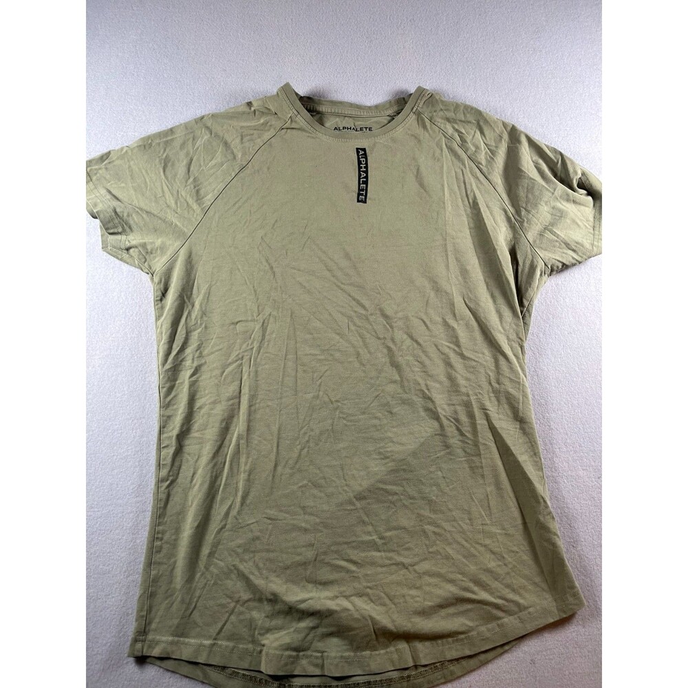 M Green Alphalete gym shirt Short sleeve athleisure gym world shirt